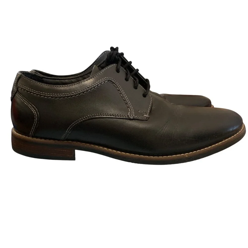 Nunnbush Men's Oxford Shoes Lace-up Westwood‎ Black Contrast Stitching Sz 10M